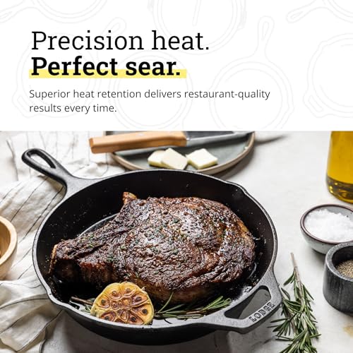 Lodge Seasoned Cast Iron Skillet 10.25 Inches - PFAS-Free, Non-Toxic Cookware - Use with an Oven, Stove, Grill, or Campfire - Naturally Non-Stick & Oven Safe - size: 10.25 Inch (1 Count)