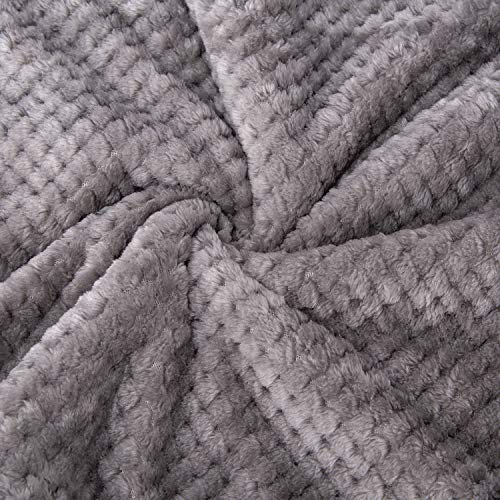 DG-Flint Gray Plush Fleece Receiving Blanket for Dog, Cat, Couch, Sofa, Travel and Outdoor, Camping (32" x 40") - color: Dg-flint Gray, size: Blanket (32" x 40")