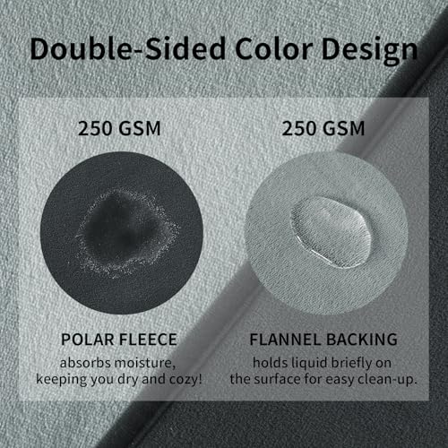 QiyI Waterproof Blanket for Bed Couch Sofa, Small Washable Reversible & Reusable Pet Dog Cat Throw Blanket, Leakproof Stain Resistant Sofa Cover, 40"x60", Dk Grey/Lt Grey - color: Dark Grey/Silver Grey, size: 40"×60"