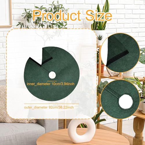 Tree Mulch Rings for Weed Control,Non Woven,Landscaping,Round Potted Plant Protection Weed Barrier Fabric Tree Protector, L