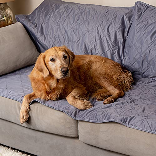 BRAWNTIDE Large Outdoor Waterproof Blanket - Extra Thick Fleece, Warm, Windproof, Sandproof, Quilted, 82" x 55", Ideal for Beaches, Picnics, Camping, Stadiums, Dogs, Car - color: Gray