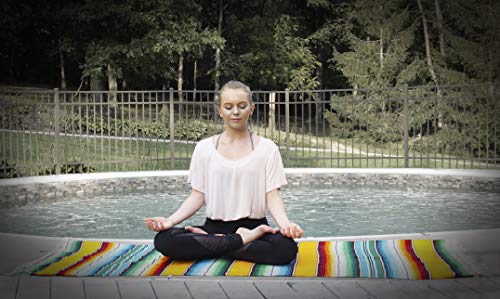 $averPak BodyForge Authentic Mexican Falsa Yoga Blanket (Granite) - color: Granite