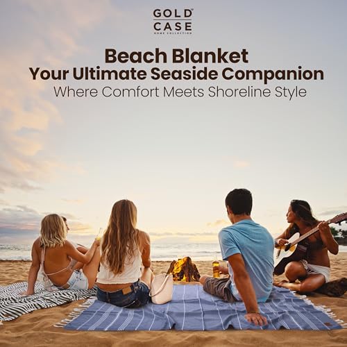 Gold CASE LYCIA Turkish Beach Towel Set of 6 – 100% Cotton Turkish Beach Towels Bulk 70 x 38'' – LYCIA Oversized, Quick Dry & Sand Free Beach Towel – Lightweight Towels Set in Mocha Mousse - color: Brown-beige, style: Beach-Bath Towel Set
