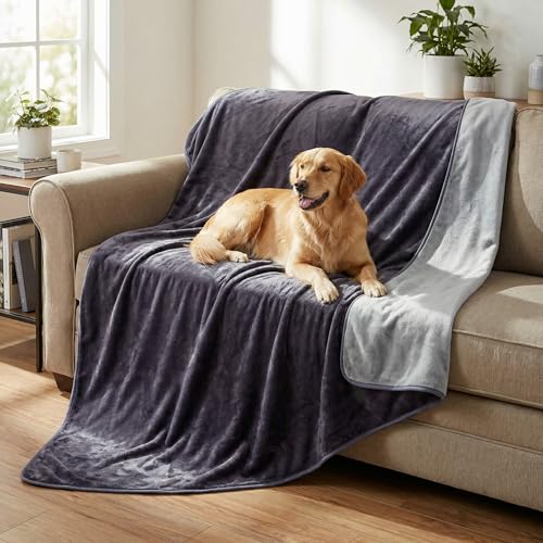 Lavish Home Waterproof Blanket - 80x80 King-Size Blanket for Kids, Pets, and Outdoors - Throw for Bed, Couch, Chair and Car (Purple) - color: Purple