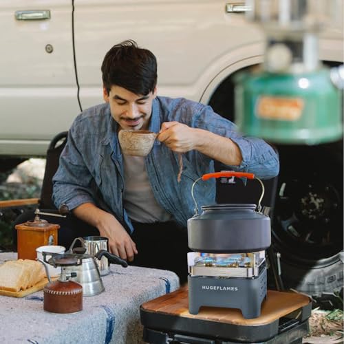 Portable Camping Stove, Powerful Gas Stove, Propane Camp Stove with Carrying Case, 30,000 BTU Small Propane Stove, Gas Burners for Cooking Outdoor Hiking Picnic BBQ - style: Five Burners