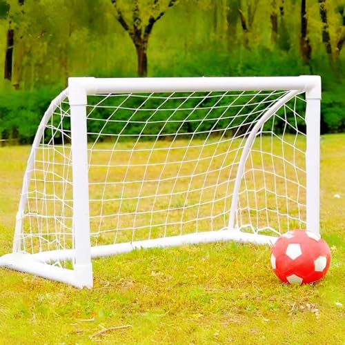 KATARUS Soccer Goal 12x6FT/10x6.5FT/8x6FT/8x5FT/6x4FT Outdoor Soccer Net Goals for Backyard with Weatherproof UPVC Frame & Ground Stakes Portable PVC Soccer Goal Post for Adults & Youth Training - size: 6FTx4FT