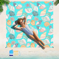 Beach Blanket 78''×81'' Suits 1-5 Adults Waterproof Sandproof Lightweight Oversized Large Picnic Mat Blanket for Beach Travel Camping Picnic Hiking - color: Conch, size: 6'9" x 6'6"