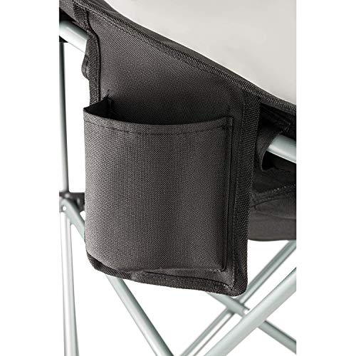 KingCamp Moon Saucer Leisure Heavy Duty Steel Camping Chair Padded Seat - color: Black/Grey