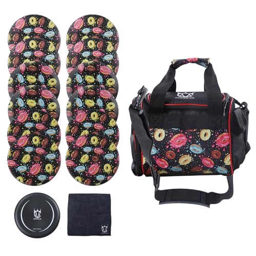 CROWN ME Disc Golf Set, Donut Starter Disc Golf Disc Set with Nice Donut Printing Bag