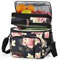 MIYCOO Lunch Bag & Lunch Box for Women Men, Double Deck Leakproof Insulated Soft Large Adult Camping Cooler bag for Work, Beach, Picnic, Travel (Flower, 15L) - color: Flower