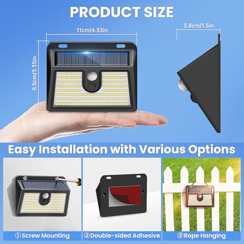 [10 Packs] Solar Motion Sensor Outdoor Lights, Super Bright Solar Lights Outdoor Waterproof, 3 Lighting Modes Security Wall Light for Outside Walking Dog Fence Backyard Deck Garden Door Step Garage - color: Cool White, size: 10 Pack