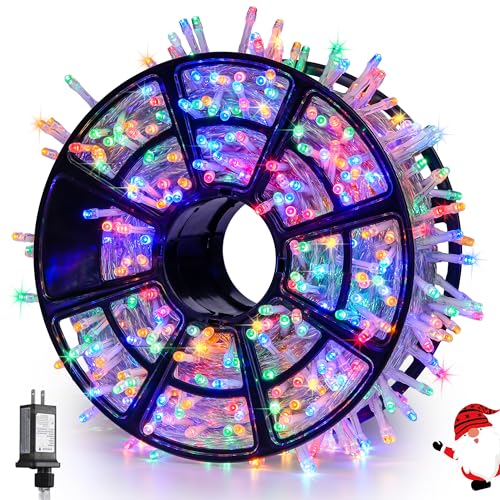 JMEXSUSS 168FT 600 LED Christmas Decor String Lights - 8 Modes Multicolor Christmas Lights Outdoor/Indoor Waterproof Plug-in Party Holiday Xmas Decorationsons - color: Multicolor, size: 600 LED