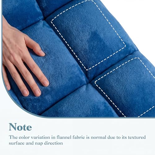Giantex Folding Floor Chair with Back Support, 14 Adjustable Position, Padded Sleeper Bed, Couch Recliner, Gaming Video Chairs for Adults, Meditation, Living Room (Blue) - color: Blue, size: 26"x21"x21"