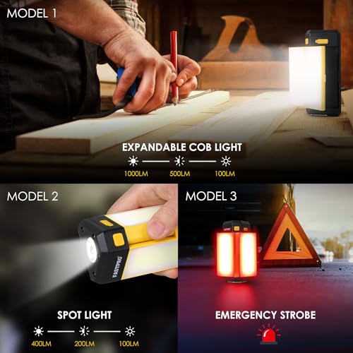 FASTPRO LED Camping Lantern, Rechargeable Camp Light with Max 1000LM, 4000mAh, Small & Portable Flashlight for Camping, Outdoor Survival, Hiking, Hurricane Power Outages, Emergency-Yellow - color: Yellow