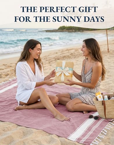 LANE LINEN Beach Towels for Women, Large Beach Towels Oversized, Pre-Washed, No-Shrink Sand Free, Quick Dry, Lightweight Travel Towel,Soft Beach Bath Towel, 39"x71" - Cashmere Rose - color: 26: Cashmere Rose, size: Pack of 1