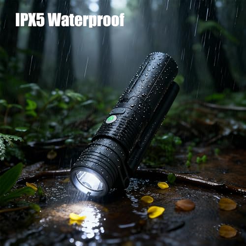 Telescopic Camping Light, Portable Rechargeable Camping Lantern, Outdoor Adventure Emergency Flashlight, Waterproof LED Camp Lamp with Magnetic (Black) - color: Black
