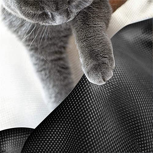 JUNSPOW Cat Bed Dedicated Replacement Net Cover Soft Durable Breathability (Black) - color: Black, size: 16.9"l X 16.9"w (Cloth Cover Replacement)