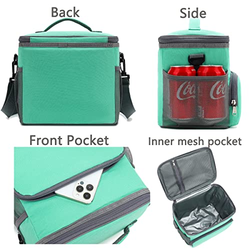 GYEUKHAM Insulated Lunch Bag for Adult/Women/Men, Reusable Large Lunch Box Cooler Soft Tote, Thermal Meal Prep Lunch Pail with Adjustable Shoulder Strap for Picnic/School/Travel/Office, Green - color: Green