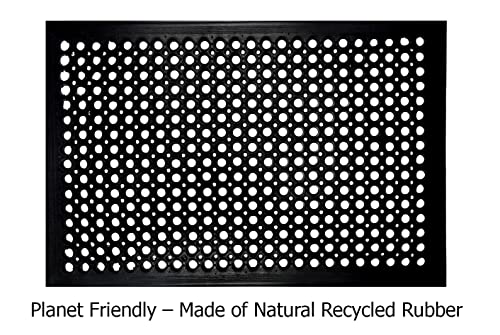 IRONGATE Rubber Doormat - 2 Pack Non Slip Anti Fatigue Indoor Outdoor Rubber Floor Mat - Heavy Duty Commercial Kitchen Ramp Pool Restaurant Garage Floor Mat - Anti Slip Bar Drainage Mat - 24x36 - size: 2 Pack - 24 x 36 Inches