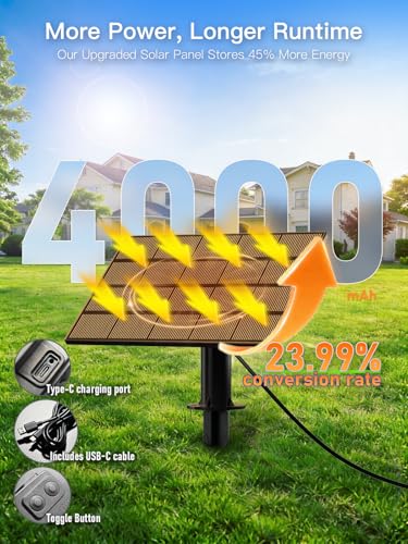 30FT Solar String Lights Outdoor Waterproof, 10+1 LED Solar Powered Lights with Remote Control, 3 Light Modes & Dimmable, USB-C Charging for Patio, Backyard, Garden, Camping - size: 30FT