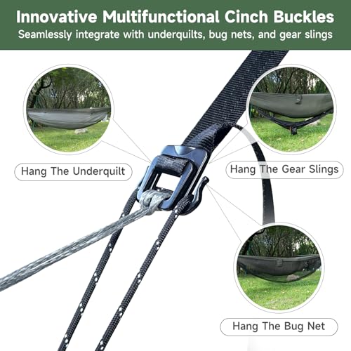 Ultra-Light Suspension System, 9.8ft Tree Strap for Hammock, Compact & Easy to Set Up, Hammock Accessories for Camping, Hiking, and Backpacking