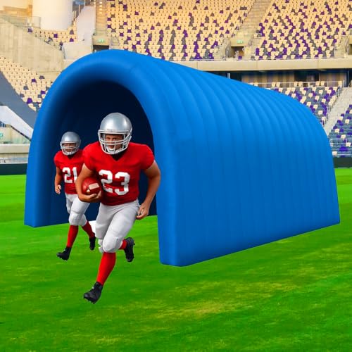 23x10x10FT Quick Setup Inflatable Tunnel Arch - for Sports Games, Trade Shows & Promotions (Blower Included) - color: Blue, size: 16.5FT