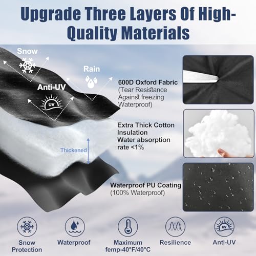4Pack Outdoor Faucet Covers for Winter Freeze Protection 8.5″x5.9″x1.9″ Thicker Hose Bib Covers for Wall Taps Outside, Insulated Bags Spigot Cover with Unique Reflective Strips, Christmas Gifts - color: 4pcs black