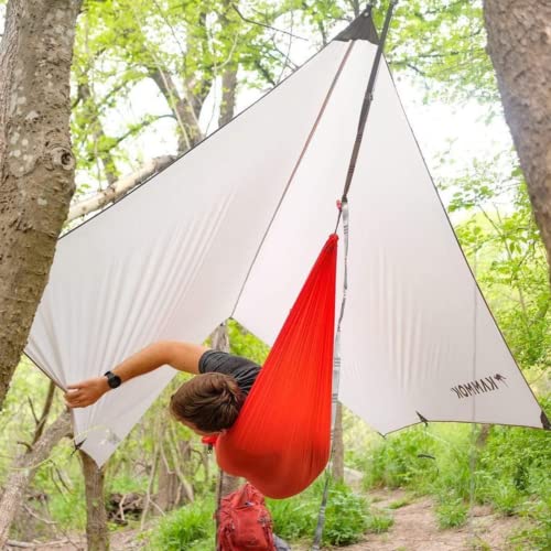 KAMMOK Kuhli Pro | Versatile Weather Shelter, (Waterproof, Durable, Portable, Camping Tarp, Hammock Tarp, Rain Cover), Granite Gray - color: Granite Gray, size: Kuhli Pro