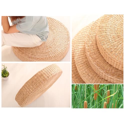 Tatami Floor Pillow Sitting Cushion Bigger Size,Round Padded Room Floor Straw Mat for Outdoor Seat Cushion Sitting for Adults, Tatami Pillow for Living Room,Fast Delivery from USA 40cm