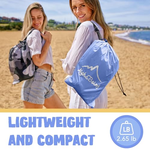 AlphaBeing Inflatable Lounger Beach Chair Accessories, Air Sofa Hammock Inflatable Couch for Camping Backyard Lakeside with Compression Sacks, Ideal Outdoor Gifts for Adults - color: Periwinkle Blue