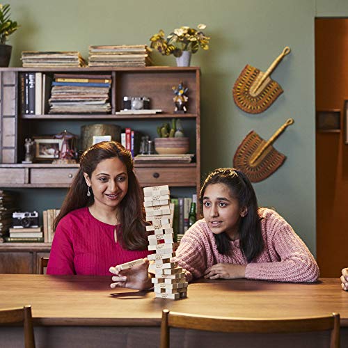 Hasbro Gaming Jenga Wooden Blocks Stacking Tumbling Tower Game | Party Games for Kids & Families | Stocking Stuffers | Ages 6+ (Amazon Exclusive)