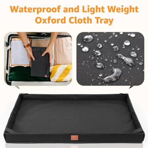 LOOBANI Dog Grass Pad with Tray, Lightweight Oxford Cloth Tray for Potty Training, 21.6 * 33.4 in