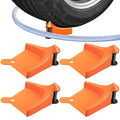 Dreyoo 4 Pcs Car Hose Guide, Tire Hose Roller for Car Washing, Detailing Tire Hoses Guide Preventing Pressure Washer Hoses Stuck Under The Wheels, Plastic Wash Tool to Avoid Snagging(Orange) - color: Orange