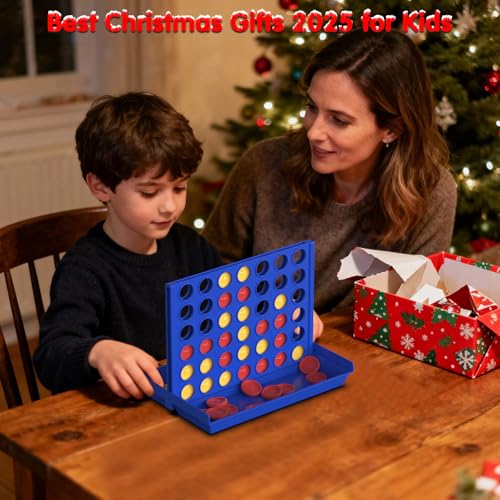 Pup Go Standard Size 4 in a Row Board Games for Kids Ages 3 for Boys Girls Teens, Classic Family Game Educational Toy, Portable 2-Player Strategy Games, 6 Spare Discs Included - color: Standard Size