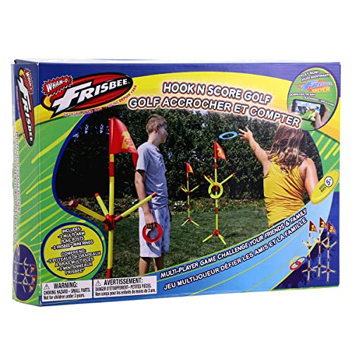 Wham-O Frisbee - Hook n Score Golf - Muli Player Game - 3 Flag Posts - 3 Mini Disc Rings