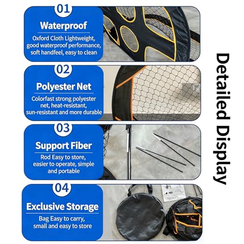 Pop-Up Soccer Goal-Portable Soccer Net for Training-Indoor or Outdoor Versions-Easy Assembly with Compact Carrying Bag-Great for Kids and Adults