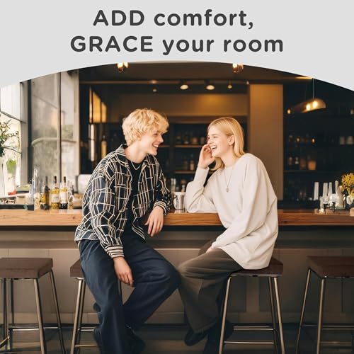AddGrace Anti-Slip Bar Stool Cushions Square Bar Stool Seat Cushions with Ties Set of 4 Small Square Chair Pads with Machine Washable Cover 12"X12"X2" (Coffee) - color: Coffee