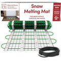 WarmlyYours 3x15 ft. Electric Ice and Snow Melting Mat 240V 2250 Watts - Embedded Under Asphalt, Concrete, or Pavers - Radiant Heated Driveway, Walkways, Sidewalks, Patios, Porch, Ramps PowerMat - size: 45 sq. ft. (3' x 15')