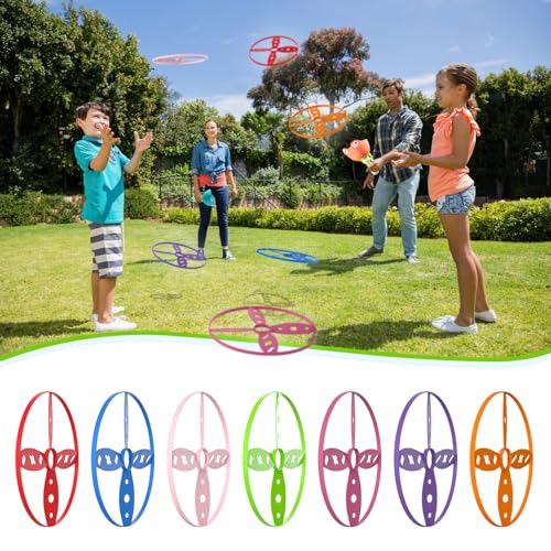 Ivtivfu Flying Disc Launcher Toy Supplements (24PCS), Outdoor Toys for Ages 3 4 5 6 7 8 Boys and Girls, Suitable for Handheld and Stomp Disc Launchers, Outside Kids Games for Beach Yard and Park