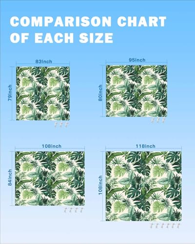 Summer Watercolor Green Palm Leaves Beach Blanket Waterproof Sandproof Outdoor Picnic Mat 95x80in Farmhouse Tropical Plant Lightweight Large Beaach Blankets with 4 Stake & 4 Corner Pockets - size: 95x80in