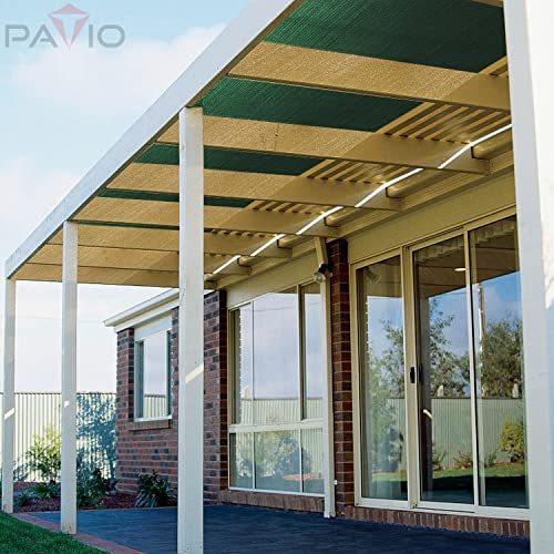 Patio 6' x 15' Sun Shade Fabric Roll 6/8/12 FT Shade Cloth for Patio, Outdoor Mesh Sail Sun Shades Canopy Replacement Pergola Cover for Backyard Deck Porch, Green