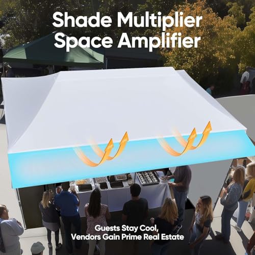 Quictent 10x20 Heavy Duty Pop up Canopy Tent with 3 Removable Sidewalls, Commercial Grade Instant Shelter with Wheeled Bag for Outdoor, Parties, Markets, 600D PU Coated UPF 50+ Sun Shield - color: White, size: 10x20