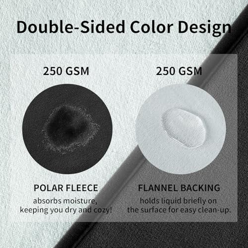 QiyI Waterproof Blanket for Bed Couch Sofa, Small Washable Reversible & Reusable Pet Dog Cat Throw Blanket, Leakproof Stain Resistant Sofa Cover, 40"x60", Black/Light Grey - color: Black/Light Grey, size: 40"×60"