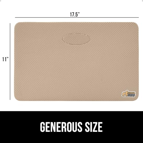 GORILLA GRIP® Extra Thick Patent Pending Supportive Foam Kneeling Pad, Large Cushion Knee Pads for Gardening, Baby Bath Time, Dirt and Water Resistant, Workout and Garden Supplies, 17.5x11, Beige - color: Beige