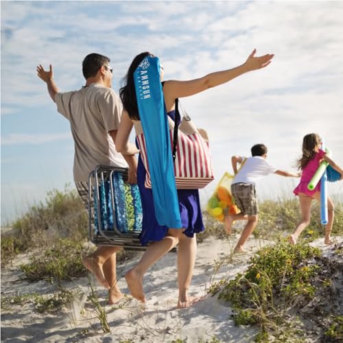 AMMSUN Shade Umbrella, Premium Portable Umbrella with Stand, 6.5ft Lightweight Free Standing Canopy for Sporting Games, Adjustable Instant Sun Protection and Easy to Carry, Light Blue - color: Light Blue