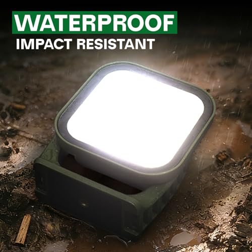 Magnetic Rechargeable Work Light with Stand, 4000LM Portable LED Light for Garage, Home, Emergency, Car Repair and Camping, 3 Color Temperatures, IP65 Waterproof