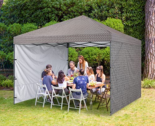 ABCCANOPY Easy Pop up Canopy Tent with 2 Sidewalls for Outdoor Sun Blocking or Rain Protection,10x10, Flower - color: Flower, size: 10x10