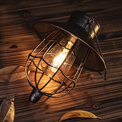 YAKii 2 Pack Solar Lantern Hanging Waterproof Outdoor Metal Solar Lamp with Warm White Light Decorate for Yard Garden Pathway Patio Porch Decor (Antique Copper) - style: Copper-2pack