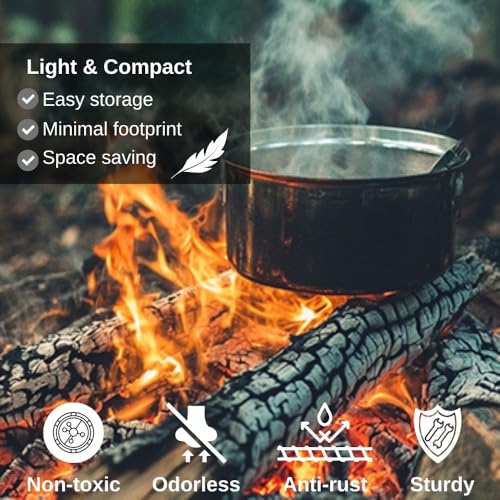 BeGrit Backpacking Camping Cookware Mini Picnic Camping Cooking Mess Kit with Pot and Pan Set for Hiking - color: Silver 8pcs