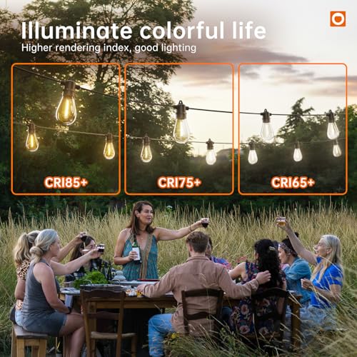 addlon 4 Pack S11 Solar Replacement Bulbs, E12 24V Shatterproof Plastic LED Bulbs for Solar Outdoor String Lights